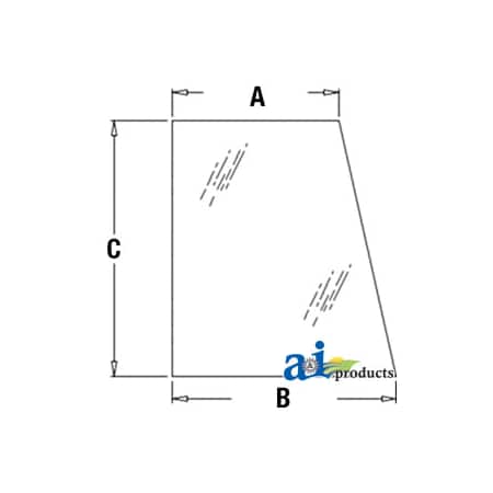 A & I Products Glass, Door, Upper (RH) 38.5" x32" x6.5" A-394700A1